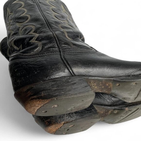 Tony Lama 1509 Vintage Gold Label USA Leather Western Cowboy Boots Men's 10 D - Picture 10 of 15